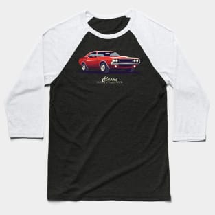 Challenger Classic srt Muscle Car Baseball T-Shirt